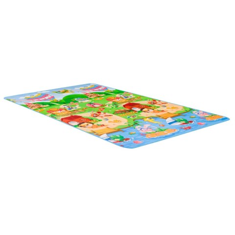 MATA EDUKACYJNA PIANKOWA DWUSTRONNA SKŁADANA BAJKOWY ŚWIAT 180 X 120 CM MATA EDUKACYJNA PIANKOWA DWUSTRONNA SKŁADANA BAJKOWY ŚWIAT 180 X 120 CM