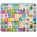 MATA EDUKACYJNA PIANKOWA DWUSTRONNA SKŁADANA BAJKOWY ŚWIAT 180 X 120 CM