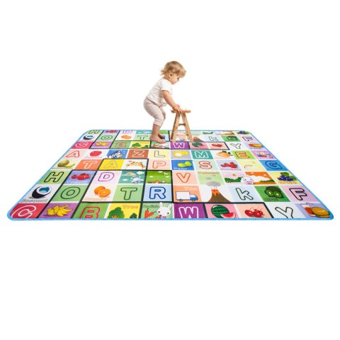 MATA EDUKACYJNA PIANKOWA DWUSTRONNA SKŁADANA BAJKOWY ŚWIAT 180 X 120 CM MATA EDUKACYJNA PIANKOWA DWUSTRONNA SKŁADANA BAJKOWY ŚWIAT 180 X 120 CM