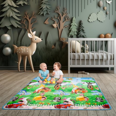 MATA EDUKACYJNA PIANKOWA DWUSTRONNA SKŁADANA MORSKI ŚWIAT 190 X 170 CM MATA EDUKACYJNA PIANKOWA DWUSTRONNA SKŁADANA MORSKI ŚWIAT 190 X 170 CM