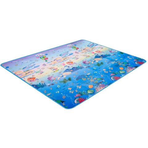 MATA EDUKACYJNA PIANKOWA DWUSTRONNA SKŁADANA MORSKI ŚWIAT 190 X 170 CM MATA EDUKACYJNA PIANKOWA DWUSTRONNA SKŁADANA MORSKI ŚWIAT 190 X 170 CM