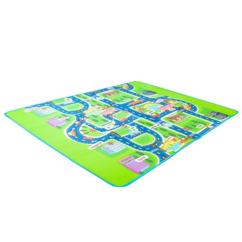 MATA EDUKACYJNA PIANKOWA SKŁADANA ULICA 160 X 130 CM MATA EDUKACYJNA PIANKOWA SKŁADANA ULICA 160 X 130 CM