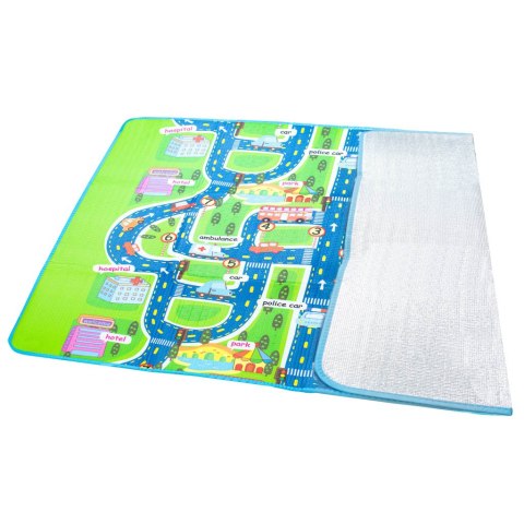 MATA EDUKACYJNA PIANKOWA SKŁADANA ULICA 160 X 130 CM MATA EDUKACYJNA PIANKOWA SKŁADANA ULICA 160 X 130 CM