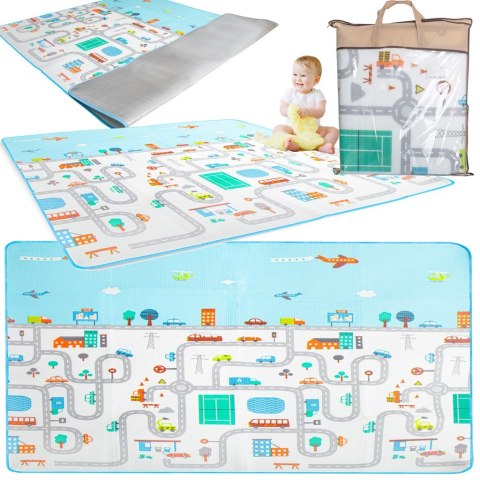MATA EDUKACYJNA PIANKOWA SKŁADANA ULICA 180 X 200 MATA EDUKACYJNA PIANKOWA SKŁADANA ULICA 180 X 200