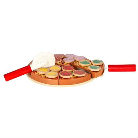 PIZZA DREWNIANY ZESTAW DO ZABAWY Z AKCESORIAMI 20CM PIZZA DREWNIANY ZESTAW DO ZABAWY Z AKCESORIAMI 20CM