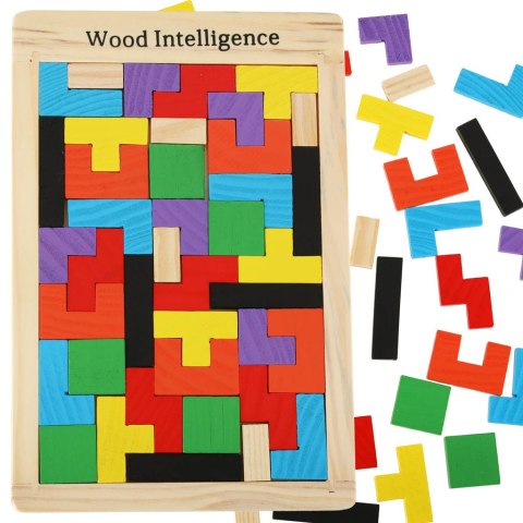 PUZZLE DREWNIANE UKŁADANKA TETRIS KLOCKI 40EL. PUZZLE DREWNIANE UKŁADANKA TETRIS KLOCKI 40EL.