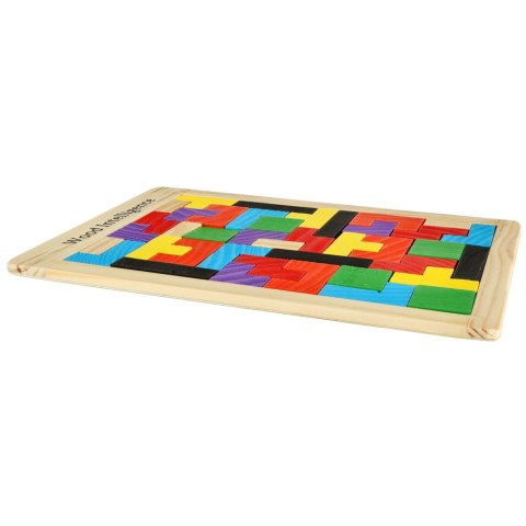PUZZLE DREWNIANE UKŁADANKA TETRIS KLOCKI 40EL. PUZZLE DREWNIANE UKŁADANKA TETRIS KLOCKI 40EL.
