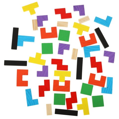 PUZZLE DREWNIANE UKŁADANKA TETRIS KLOCKI 40EL. PUZZLE DREWNIANE UKŁADANKA TETRIS KLOCKI 40EL.