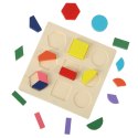 UKŁADANKA DREWNIANA FIGURY GEOMETRYCZNE NAUKA KSZTAŁTÓW UŁAMKÓW