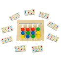 ZABAWKA EDUKACYJNA DREWNIANA DOPASUJ KOLORY OWOCE MONTESSORI