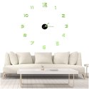 ZEGAR ŚCIENNY NAKLEJANY DIY FLUORESCENCYJNY REGULOWANY 50-60CM 12 CYFR