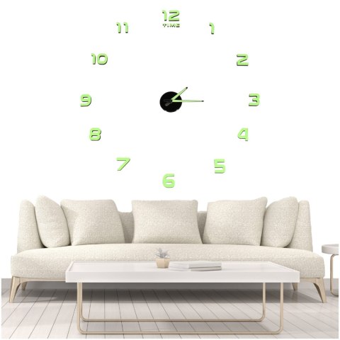 ZEGAR ŚCIENNY NAKLEJANY DIY FLUORESCENCYJNY REGULOWANY 50-60CM 12 CYFR ZEGAR ŚCIENNY NAKLEJANY DIY FLUORESCENCYJNY REGULOWANY 50-60CM 12 CYFR