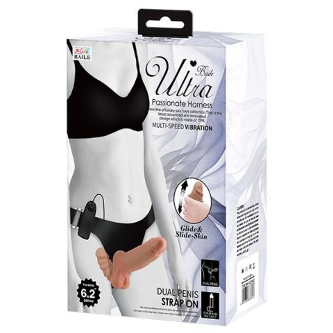BAILE- Ultra Passionate Harness Dual Penis 6,2'' BAILE- Ultra Passionate Harness Dual Penis 6,2''