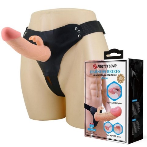 PRETTY LOVE - Mavis Flesh, Universal Strap-On Harness, Dildo 7.4'' TPR PRETTY LOVE - Mavis Flesh, Universal Strap-On Harness, Dildo 7.4'' TPR