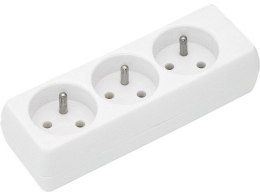 9759# Gniazdo gn-370/gn-330 3-gniazda z uziemieniem białe