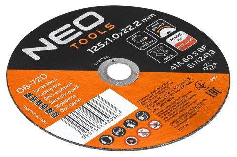 TARCZE TNĄCE DO METALU/INOX 125 x 1.0 x 22,2MM, 41 A60-S-BF, 100 SZT. WIADERKO. WY PRODUKOWANO W PL TARCZE TNĄCE DO METALU/INOX 125 x 1.0 x 22,2MM, 41 A60-S-BF, 100 SZT. WIADERKO. WY PRODUKOWANO W PL