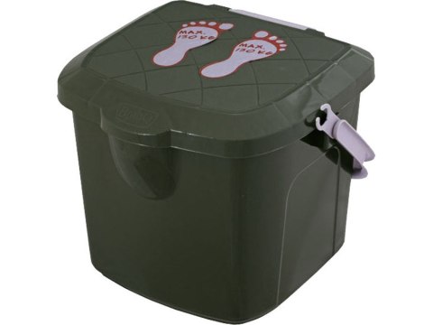 Taboret wędkarski wiadro 15.5l BranQ zielony Taboret wędkarski wiadro 15.5l BranQ zielony