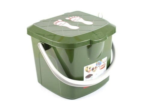 Taboret wędkarski wiadro 15.5l BranQ zielony Taboret wędkarski wiadro 15.5l BranQ zielony