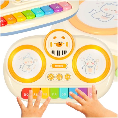 Pianinko organki interaktywne dla dzieci edukacyjne beżowy Pianinko organki interaktywne dla dzieci edukacyjne beżowy