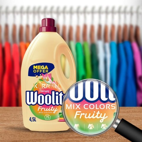 Woolite Fruity do Kolorów z Keratyną 4,5l/75 prań Woolite Fruity do Kolorów z Keratyną 4,5l/75 prań