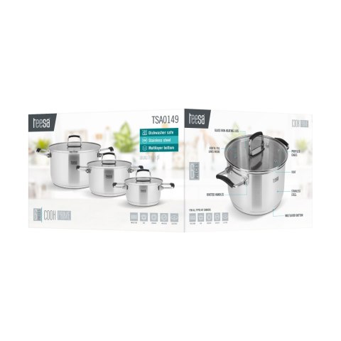 Zestaw garnków 6 elementów TEESA COOK PRIME Zestaw garnków 6 elementów TEESA COOK PRIME