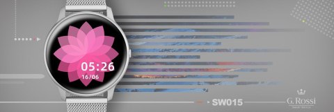 DAMSKI SMARTWATCH G. ROSSI SW015-3 SREBRNY DAMSKI SMARTWATCH G. ROSSI SW015-3 SREBRNY