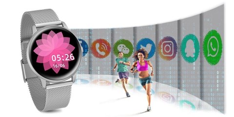DAMSKI SMARTWATCH G. ROSSI SW015-3 SREBRNY DAMSKI SMARTWATCH G. ROSSI SW015-3 SREBRNY
