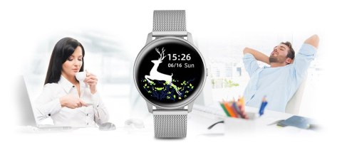 DAMSKI SMARTWATCH G. ROSSI SW015-3 SREBRNY DAMSKI SMARTWATCH G. ROSSI SW015-3 SREBRNY