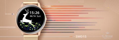 DAMSKI SMARTWATCH G.ROSSI SW015-4 RÓŻOWE ZŁOTO DAMSKI SMARTWATCH G.ROSSI SW015-4 RÓŻOWE ZŁOTO