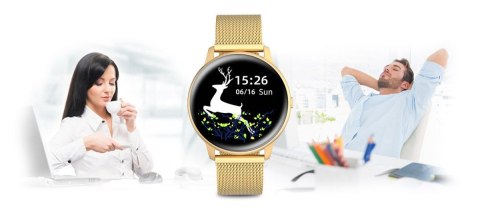 DAMSKI SMARTWATCH G.ROSSI SW015-5 ZŁOTY DAMSKI SMARTWATCH G.ROSSI SW015-5 ZŁOTY