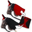 DERKA DWUSTRONNA I NAUSZNIKI SKIPPI DLA HOBBY HORSE - ĆZERWONA I ĆZARNA