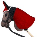 DERKA DWUSTRONNA I NAUSZNIKI SKIPPI DLA HOBBY HORSE - ĆZERWONA I ĆZARNA