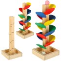 DRZEWKO EDUKACYJNE KLOCKI DREWNIANE TOR KULKOWY KULODROM MONTESSORI