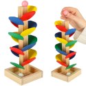 DRZEWKO EDUKACYJNE KLOCKI DREWNIANE TOR KULKOWY KULODROM MONTESSORI