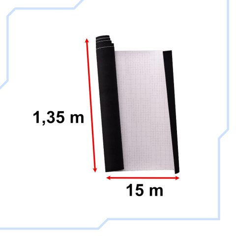 FOLIA ROLKA AKSAMITNA CZARNA 1,35X15M FOLIA ROLKA AKSAMITNA CZARNA 1,35X15M