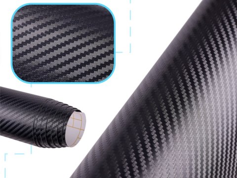FOLIA ROLKA CARBON 3D CZARNA 1,52X30M FOLIA ROLKA CARBON 3D CZARNA 1,52X30M