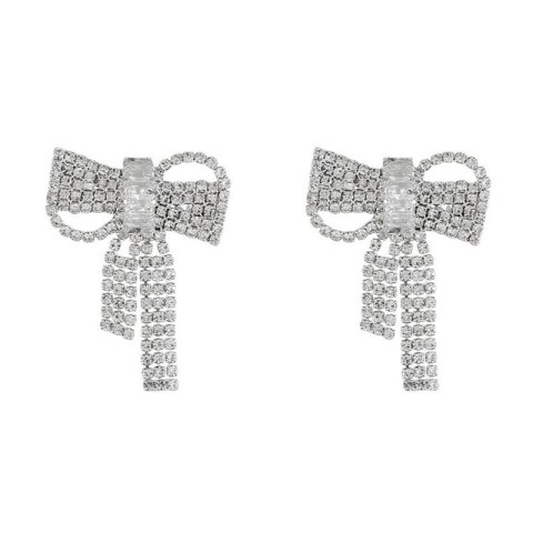 KOLCZYKI Długie OzdoBne cyrkonie KOKARDY K1693