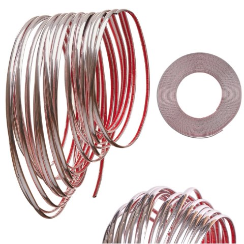 LISTWA CHROMOWANA OZDOBNA SAMOPRZYLEPNA DO SAMOCHODU 13MM X 15M LISTWA CHROMOWANA OZDOBNA SAMOPRZYLEPNA DO SAMOCHODU 13MM X 15M