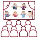 PACYNKI PLUSZOWE MASKOTKI PALCZATKI RODZINKA TEATRZYK ZESTAW KUKIEŁEK NA PALCE 6 SZT.