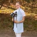 PELERYNA SKIPPI DLA HOBBY HORSE - BŁĘKITNA - DŁUGA DERKA - KROPIERZ