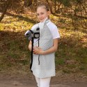 PELERYNA SKIPPI DLA HOBBY HORSE - SZARA - DŁUGA DERKA - KROPIERZ