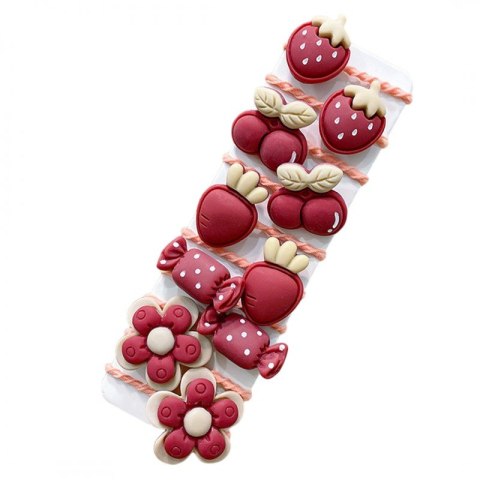 ZESTAW FROTEK GUMEK DO WŁOSÓW PAKIET 10W1 CZERWONE OWOCE GUM168