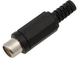 2021# Gniazdo rca na kabel czarne plastikowe