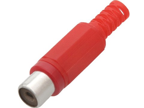 2222# Gniazdo rca na kabel czerwone plastikowe 2222# Gniazdo rca na kabel czerwone plastikowe