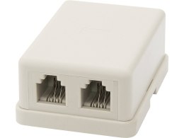2258# Gniazdo telefoniczne 2x6p4c (puszka podwójna)