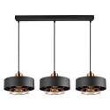 CHIRO lampa wisząca, moc max. 3x60W, E27, czarna