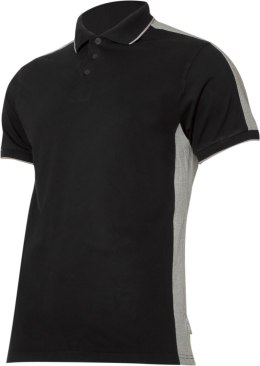 Koszulka polo 190g/m2, czarno-szara, 