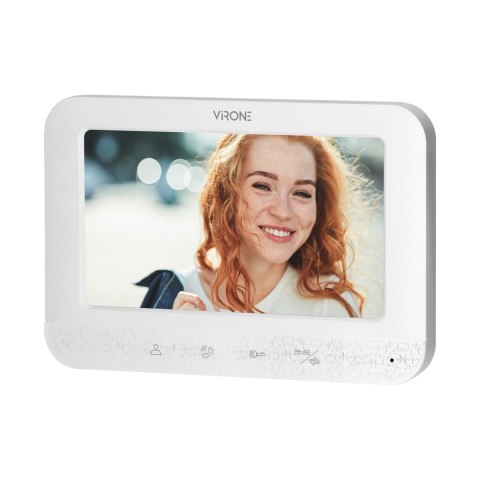 Zestaw wideodomofonowy bezsłuchawkowy, monitor 7" LCD, interkom biały, SETAR Zestaw wideodomofonowy bezsłuchawkowy, monitor 7" LCD, interkom biały, SETAR