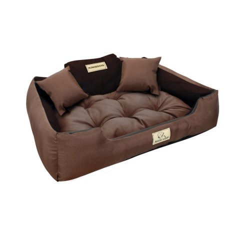 Legowisko dla psa 75x65 Brązowe KingDog Legowisko dla psa 75x65 Brązowe KingDog