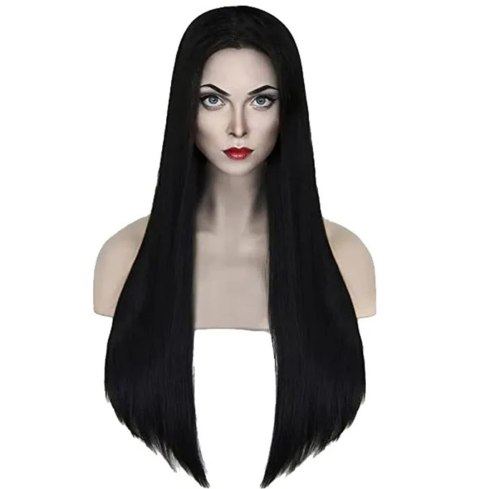 BQ3E Peruka włosy 80cm czarne cosplay BQ3E Peruka włosy 80cm czarne cosplay